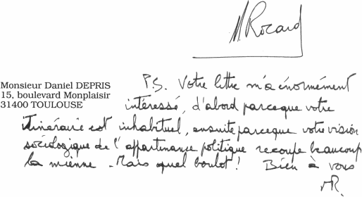 Lettre Rocard